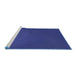 Sideview of Machine Washable Transitional Denim Dark Blue Rug, wshpat1822blu