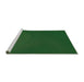 Sideview of Machine Washable Transitional Deep Emerald Green Rug, wshpat1822grn