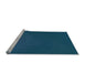 Sideview of Machine Washable Transitional Bright Navy Blue Rug, wshpat1822lblu