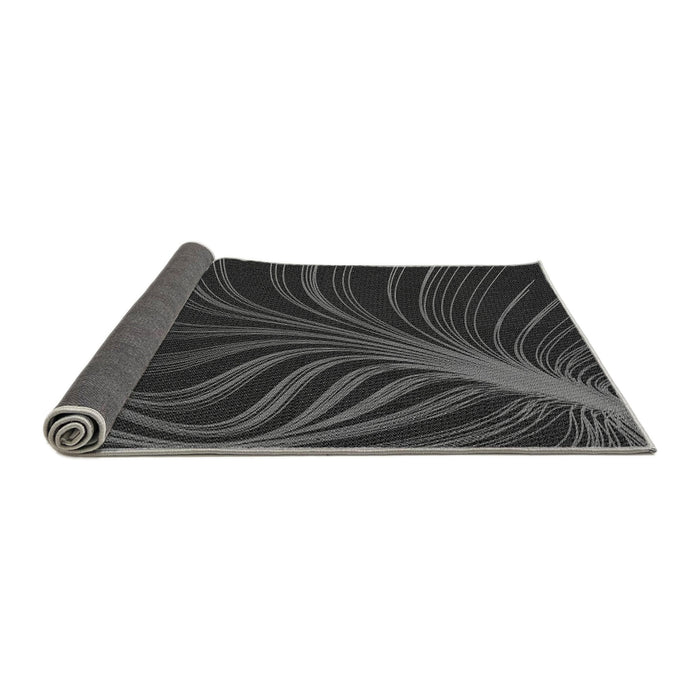 Thickness of Patterned Ash Gray Rug, pat1823gry