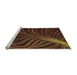 Sideview of Machine Washable Transitional Chocolate Brown Rug, wshpat1823org