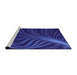 Sideview of Machine Washable Transitional Denim Dark Blue Rug, wshpat1823pur