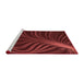 Sideview of Machine Washable Transitional Red Rug, wshpat1823rd