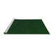 Sideview of Machine Washable Transitional Deep Emerald Green Rug, wshpat1824grn