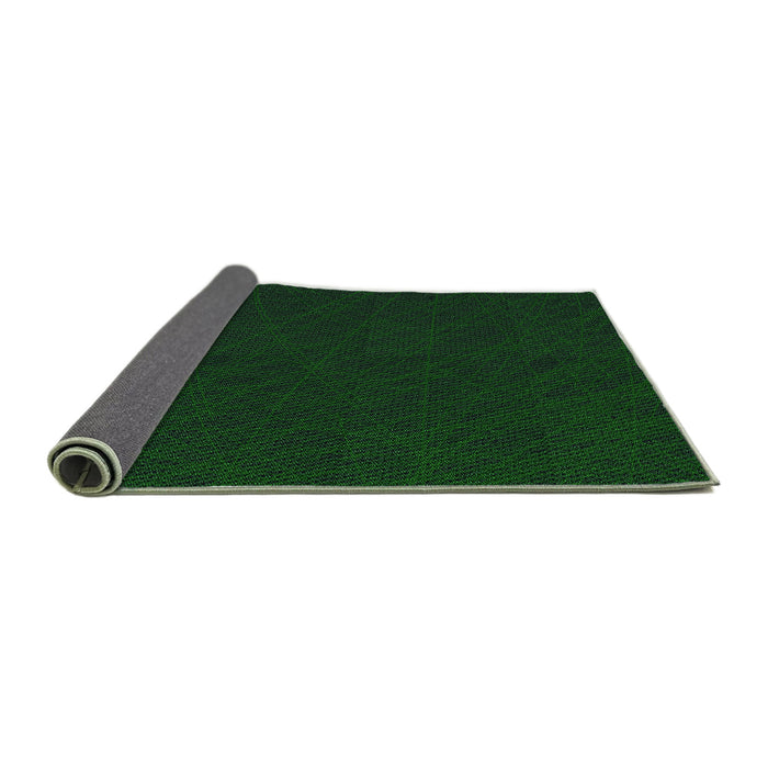 Thickness of Patterned Deep Emerald Green Rug, pat1824grn