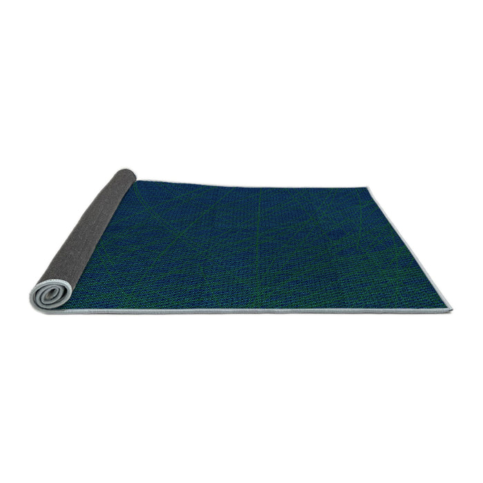 Thickness of Patterned Teal Green Rug, pat1824lblu