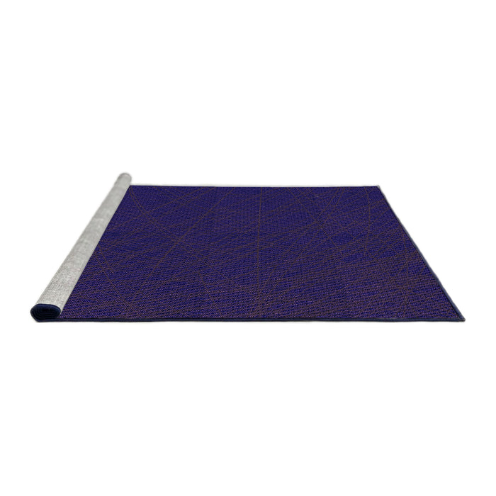 Sideview of Machine Washable Transitional Denim Dark Blue Rug, wshpat1824pur