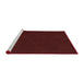 Sideview of Machine Washable Transitional Night Red Rug, wshpat1824rd