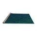 Sideview of Machine Washable Transitional Dark Cyan Green Rug, wshpat1825lblu