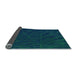 Thickness of Patterned Dark Cyan Green Rug, pat1825lblu