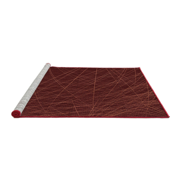 Sideview of Machine Washable Transitional Red Rug, wshpat1825rd