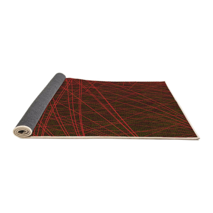 Thickness of Patterned Red Brown Rug, pat1826org