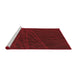 Sideview of Machine Washable Transitional Red Rug, wshpat1826rd