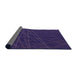 Thickness of Patterned Midnight Blue Rug, pat1827pur