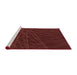 Sideview of Machine Washable Transitional Red Rug, wshpat1827rd