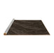 Sideview of Machine Washable Transitional Coffee Brown Rug, wshpat1828brn