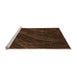 Sideview of Machine Washable Transitional Saddle Brown Rug, wshpat1828org