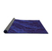 Thickness of Patterned Night Blue Rug, pat1828pur