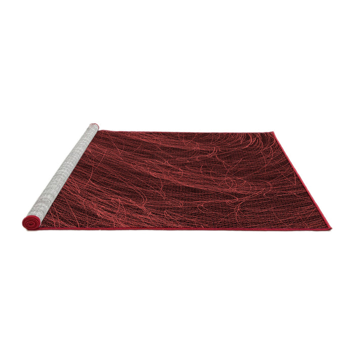 Sideview of Machine Washable Transitional Red Rug, wshpat1828rd