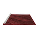 Sideview of Machine Washable Transitional Red Rug, wshpat1828rd