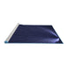 Sideview of Machine Washable Transitional Black Rug, wshpat1829blu