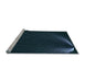 Sideview of Machine Washable Transitional Black Rug, wshpat1829lblu