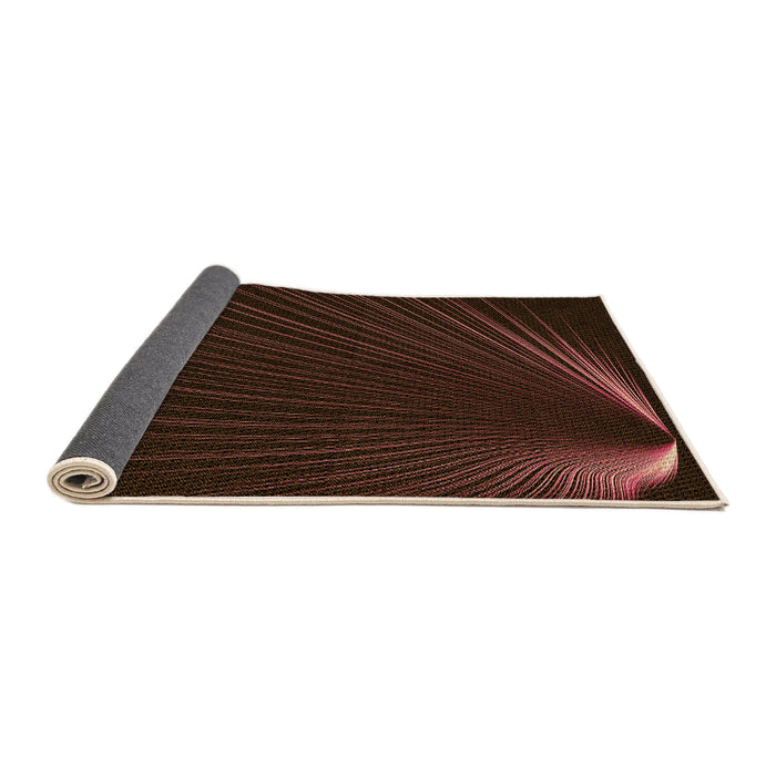 Thickness of Patterned Red Brown Rug, pat1829org