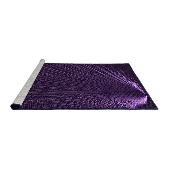 Sideview of Machine Washable Transitional Deep Purple Rug, wshpat1829pur