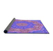 Thickness of Patterned Purple Rug, pat183pur