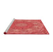 Sideview of Machine Washable Transitional Red Rug, wshpat183rd