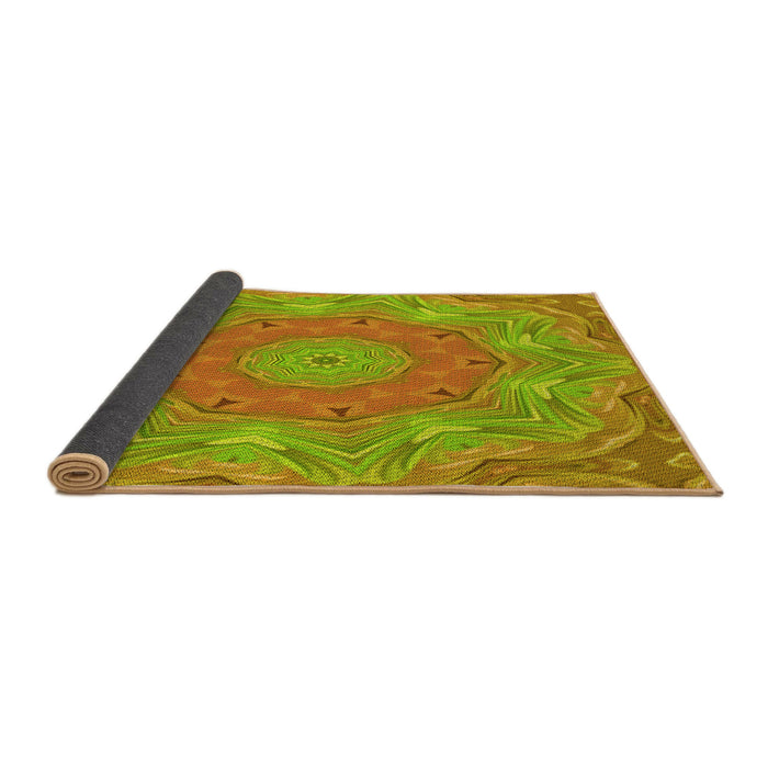 Thickness of Patterned Green Rug, pat183yw