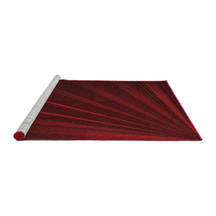 Sideview of Machine Washable Transitional Black Brown Rug, wshpat1830rd