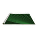 Sideview of Machine Washable Transitional Green Rug, wshpat1831grn