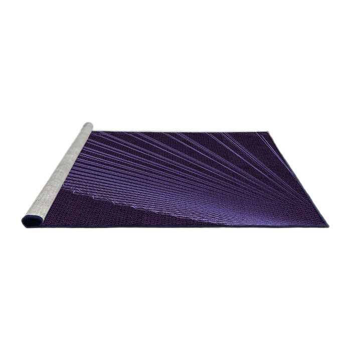 Sideview of Machine Washable Transitional Deep Purple Rug, wshpat1831pur