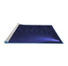 Sideview of Machine Washable Transitional Night Blue Rug, wshpat1832blu