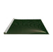 Sideview of Machine Washable Transitional Deep Emerald Green Rug, wshpat1832grn