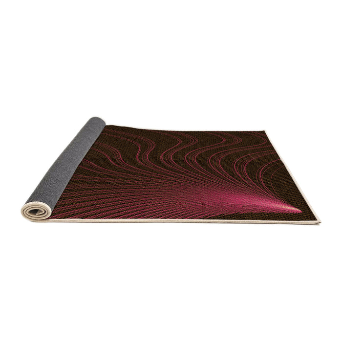 Thickness of Patterned Chocolate Brown Rug, pat1832org