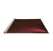 Sideview of Machine Washable Transitional Chocolate Brown Rug, wshpat1832org