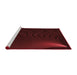 Sideview of Machine Washable Transitional Saffron Red Rug, wshpat1832rd