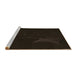 Sideview of Machine Washable Transitional Chocolate Brown Rug, wshpat1833brn