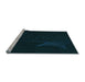 Sideview of Machine Washable Transitional Black Rug, wshpat1833lblu