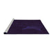 Sideview of Machine Washable Transitional Black Rug, wshpat1833pur