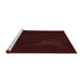 Sideview of Machine Washable Transitional Chocolate Brown Rug, wshpat1833rd