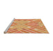 Sideview of Machine Washable Transitional Yellow Orange Rug, wshpat1834org