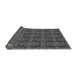 Thickness of Patterned Charcoal Black Rug, pat1835gry