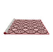 Sideview of Machine Washable Transitional Pink Rug, wshpat1838rd