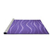 Sideview of Machine Washable Transitional Purple Mimosa Purple Rug, wshpat1839pur