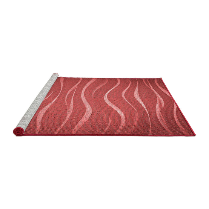Sideview of Machine Washable Transitional Red Rug, wshpat1839rd