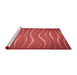 Sideview of Machine Washable Transitional Red Rug, wshpat1839rd