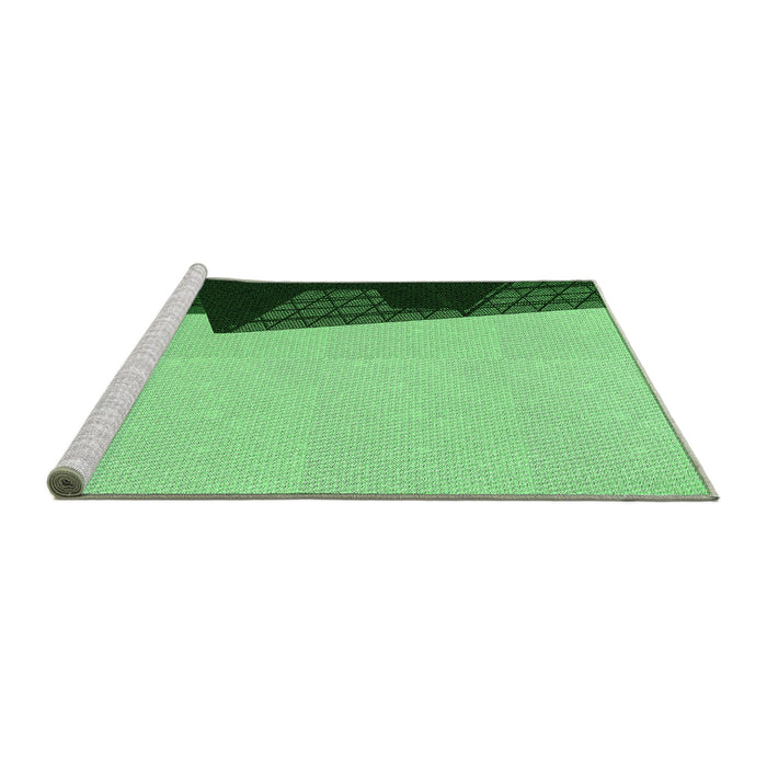 Sideview of Machine Washable Transitional Forest Green Rug, wshpat1840grn